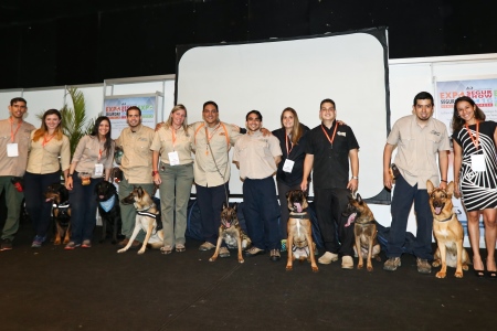 Patrocinante y Exhibición de Obediencia Grupal - Perros Guardaespaldas